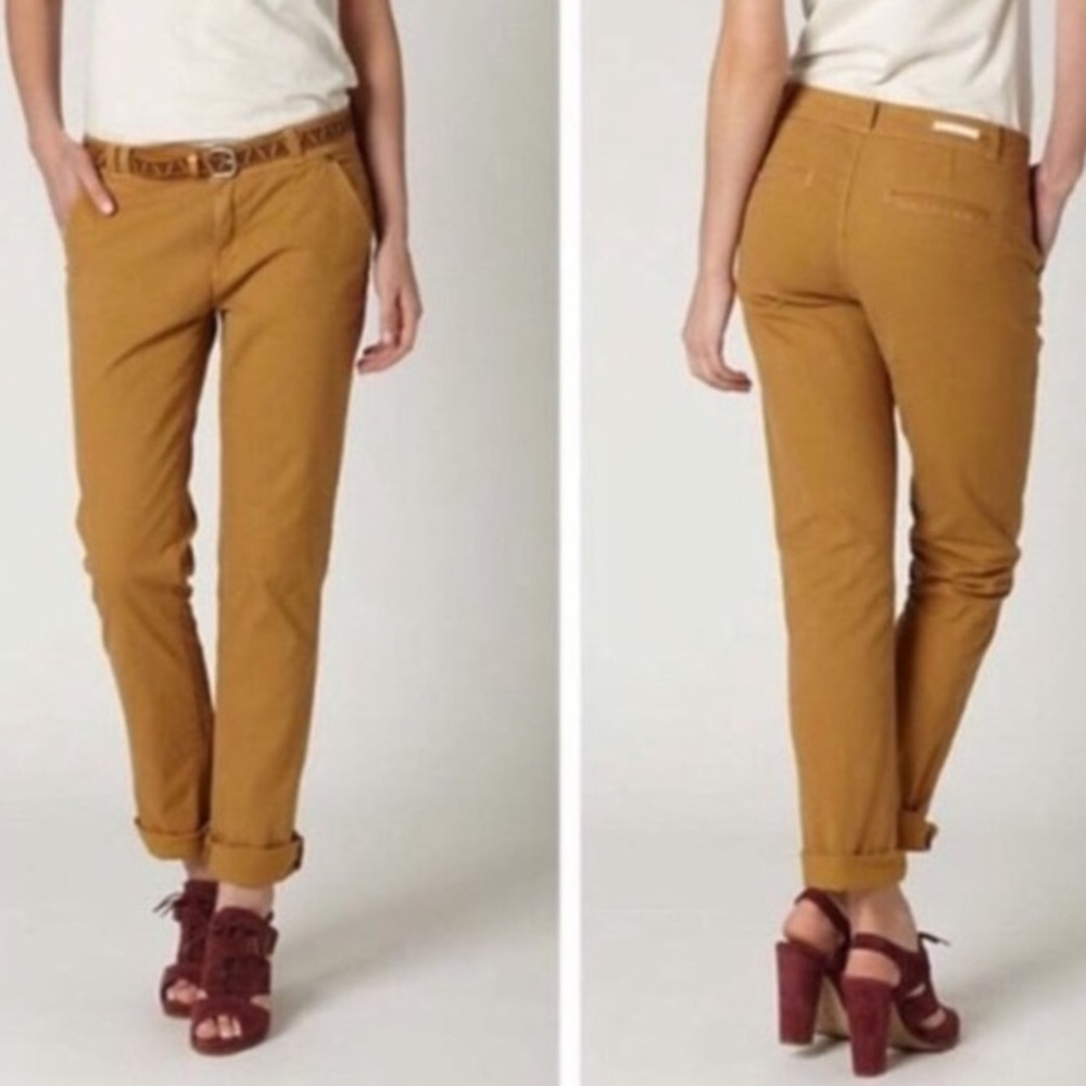 Anthropologie Pilcro chino pants mustard 27